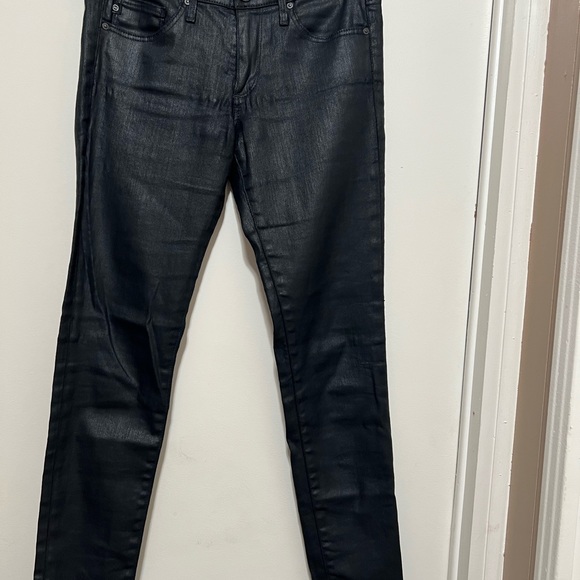 AG ADRIANO GOLDSCHMIED Black Coated The Absolute Legging Extreme Skinny Jean 26R - Picture 3 of 9
